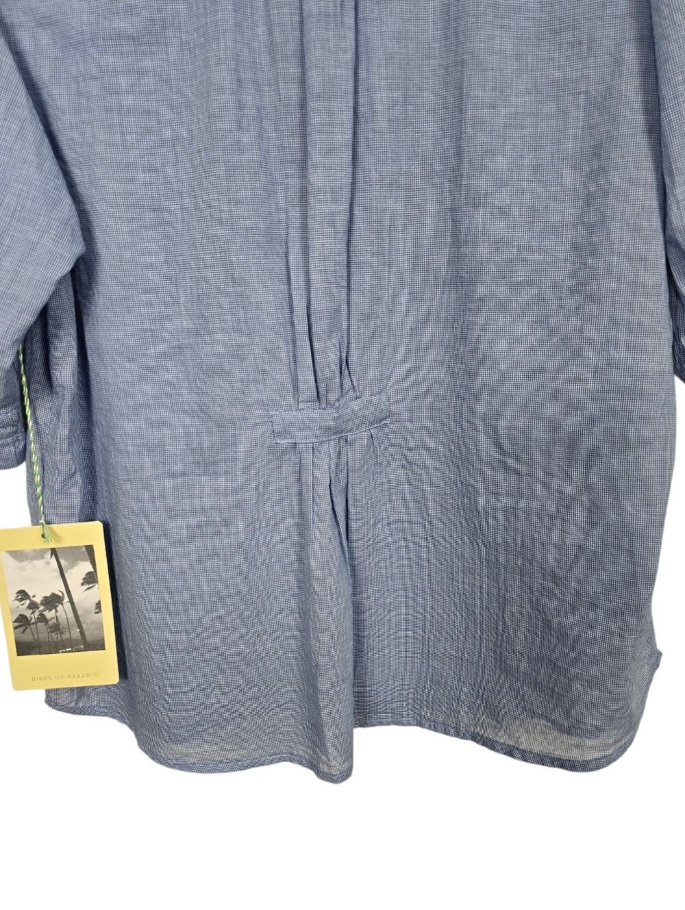 NEW Trovata Birds Of Paradis Gemma Houndstooth Lightweight Top Medium Blue - Picture 11 of 14
